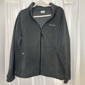 Columbia Charcoal Full Zip Fleece Jacket 2XL